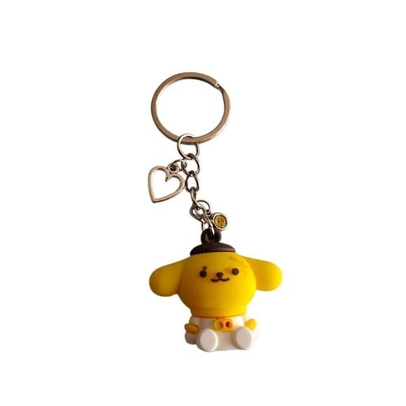 Pompompurin Kawaii Hello Kitty Charm Keychain - Picture 4 of 4